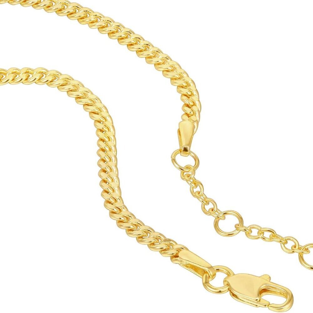 14K Gold Plated Paperclip/Curb/Figaro Chain Adjustable Bracelet for Women - Picture 2 of 6